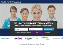 Tablet Screenshot of familyhealthinsurancequote.net